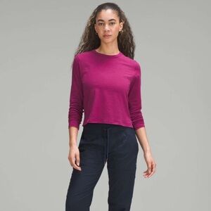 NWT Lululemon Classic-Fit Cotton-Blend Long-Sleeve Shirt
Magenta Purple